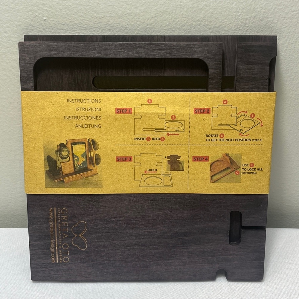 Greta Oto Italian Design Wooden Docking Station Smartphone Stand & Accessories